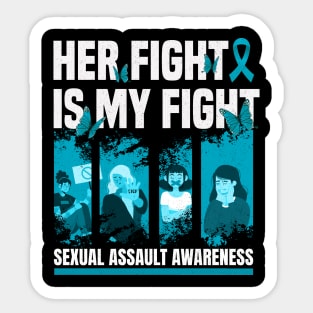 Sexual Assault Awareness Teal Ribbon Women Sticker